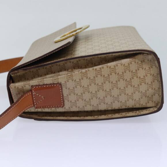 CELINE Macadam Canvas Shoulder Bag Beige - Picture 4 of 13